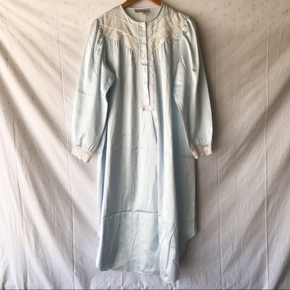 Vintage Christian Dior nightgown pale blue